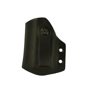 IWB Medium Duty Magazine Carrier for a Glock 19,23,32, l/h reload, Kydex, Black, Straight Drop, Black Webbing Strap