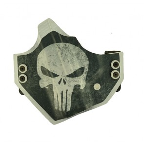 Punisher for a S&W M&P Shield 3.1", l/h, Kydex, Black/White, Canted
